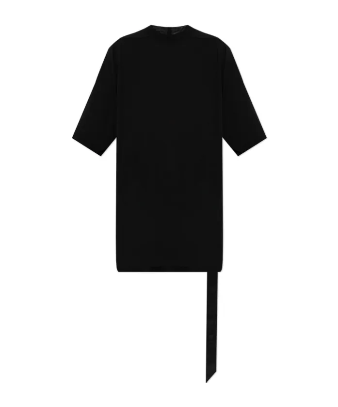 Short-Sleeve Draped-Hemline Top