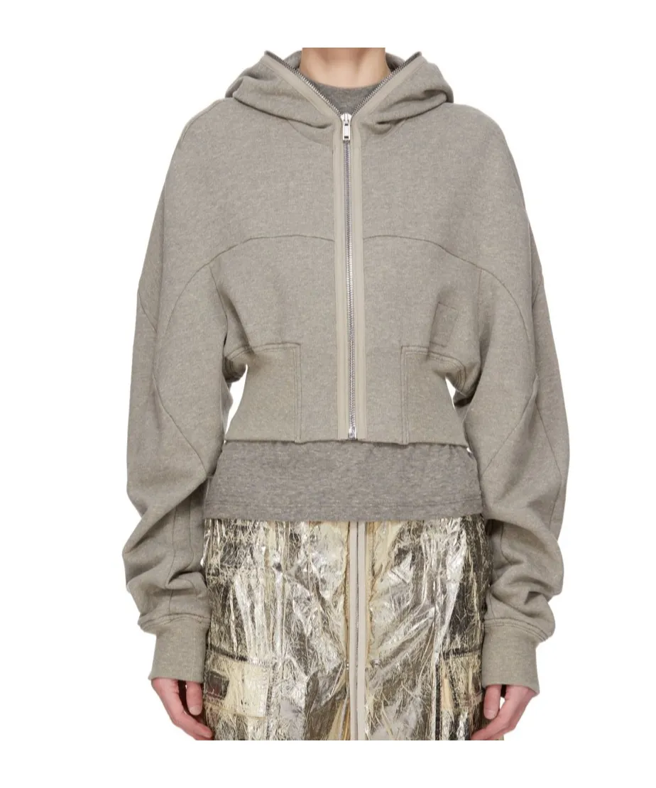 Zipped Cropped Hoodie