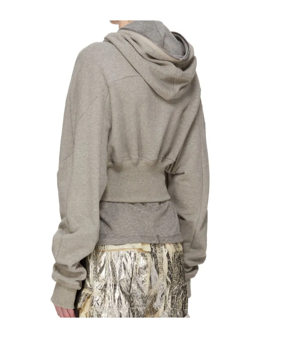 Zipped Cropped Hoodie