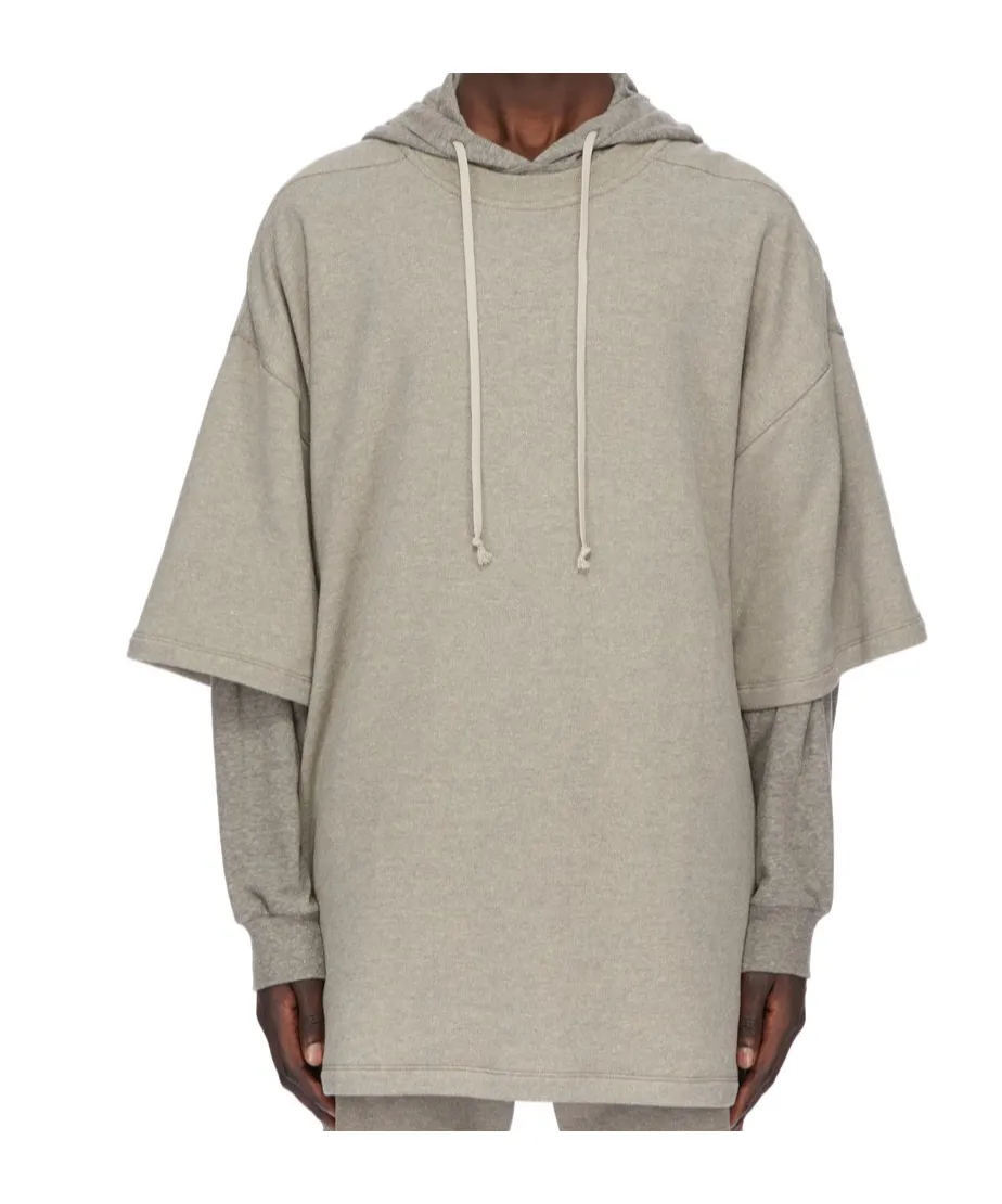 Drawstring Double-Layered Hoodie