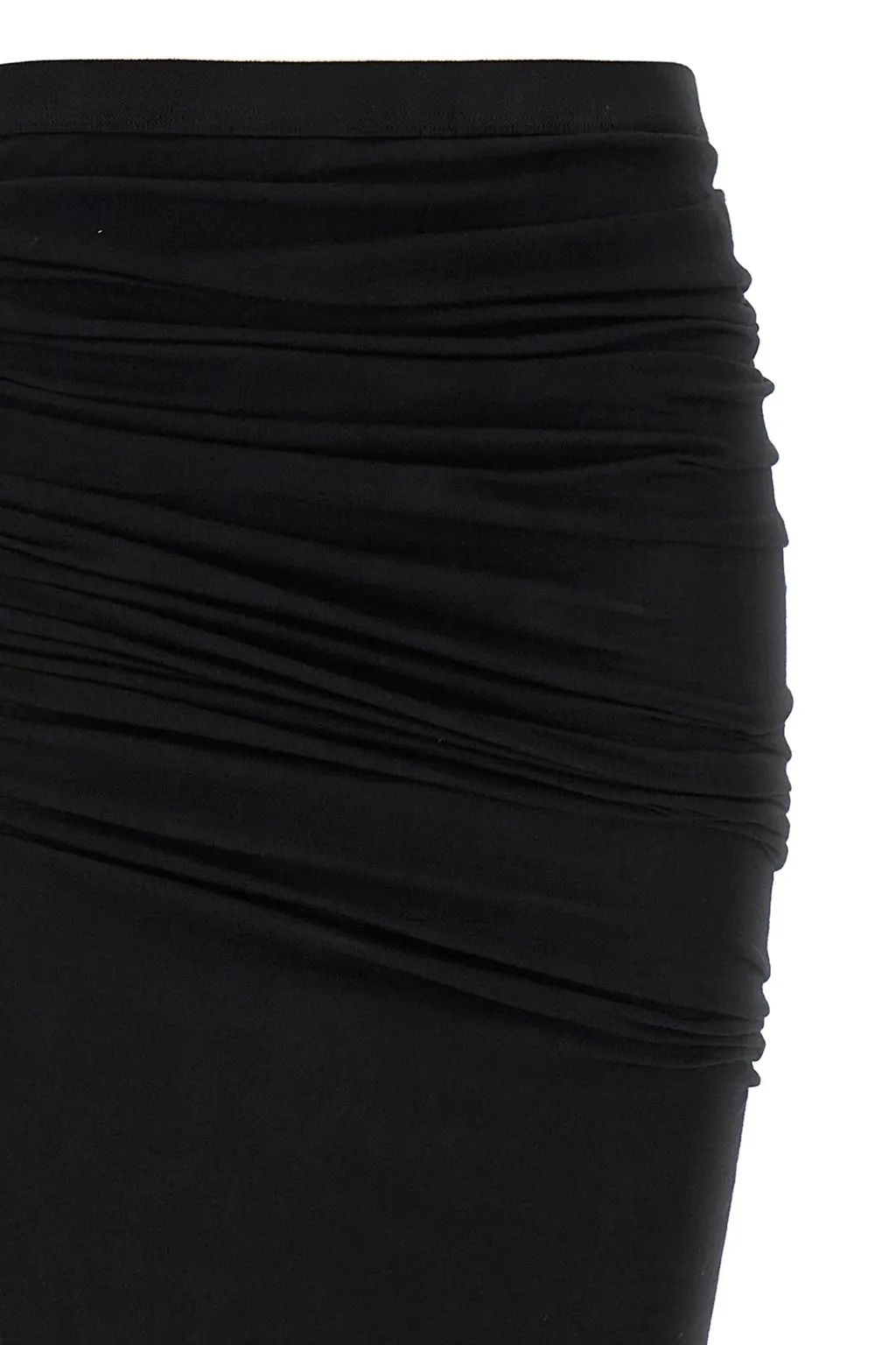 Drawstring Side-Slit Maxi Skirt