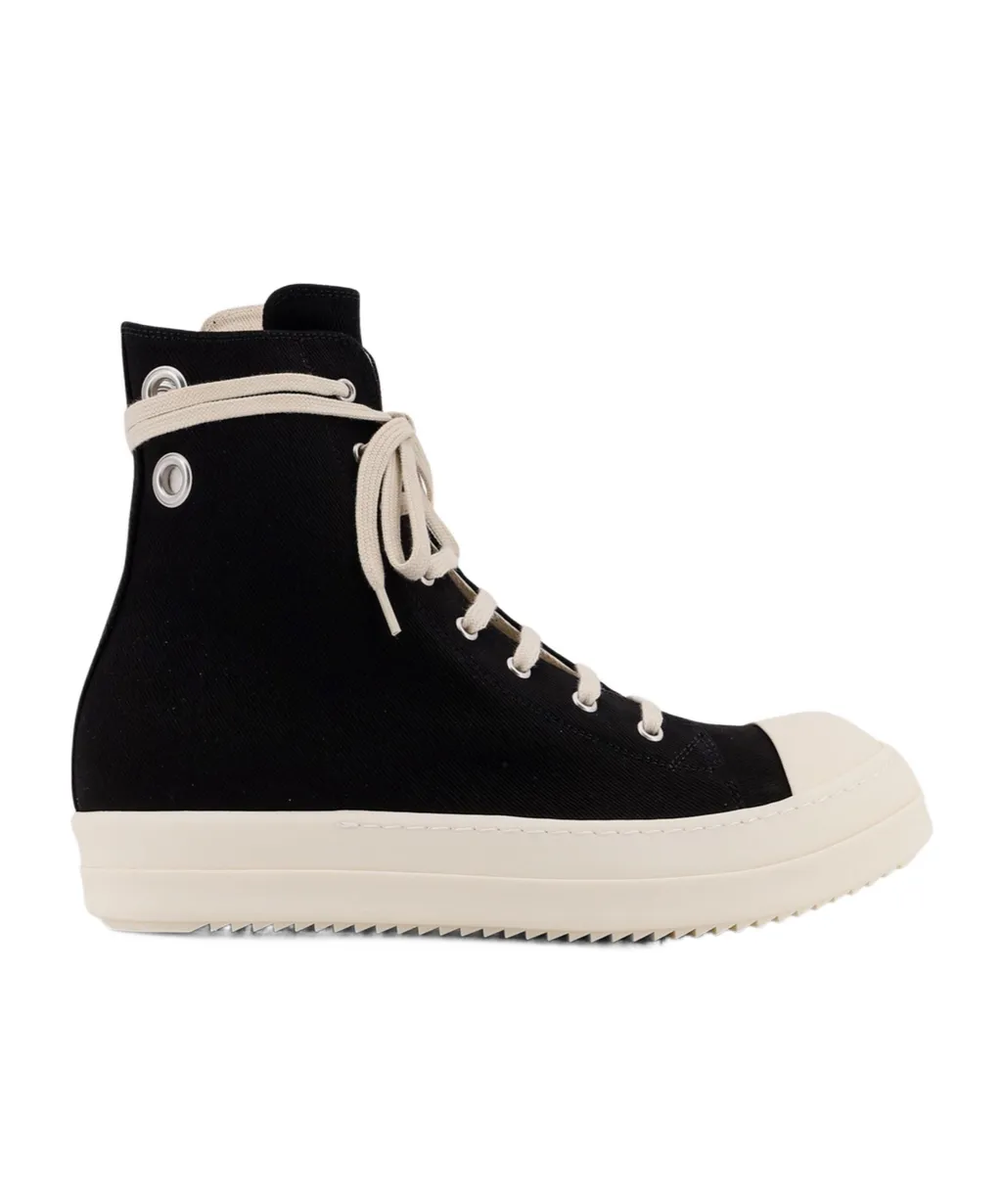Round-Toe High-Top Sneakers
