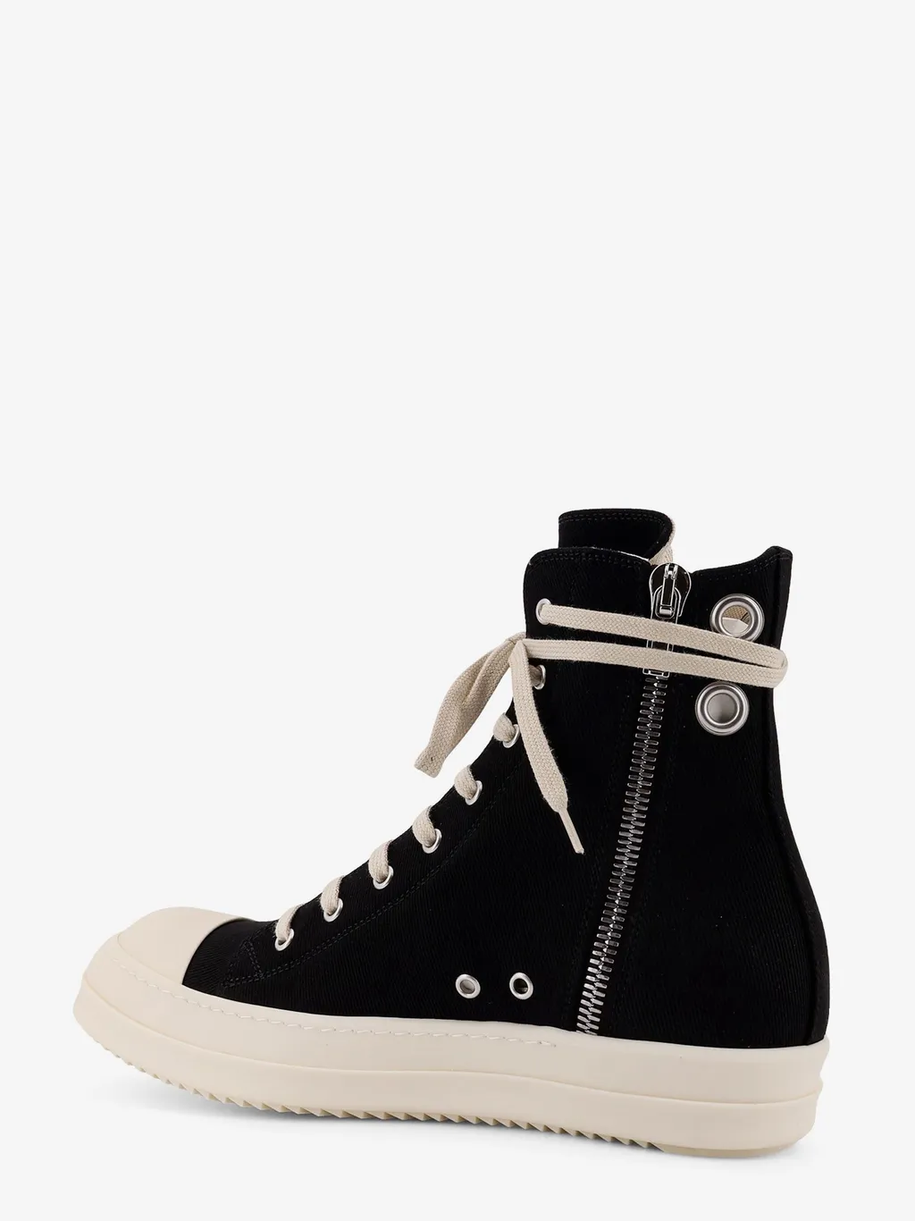 Round-Toe High-Top Sneakers