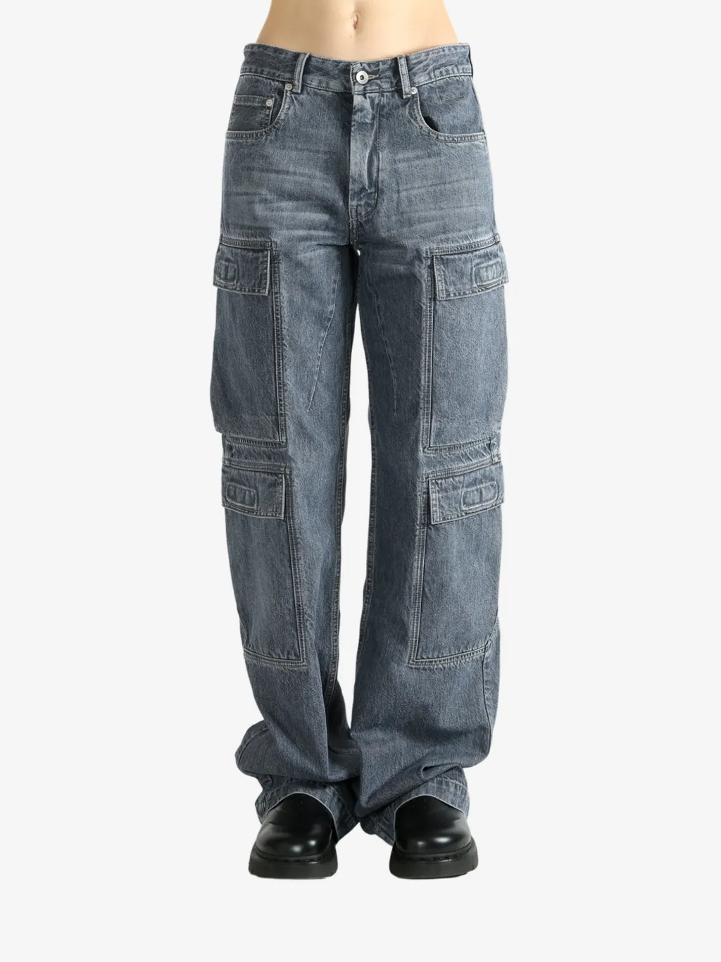 Denim Cargo Pants