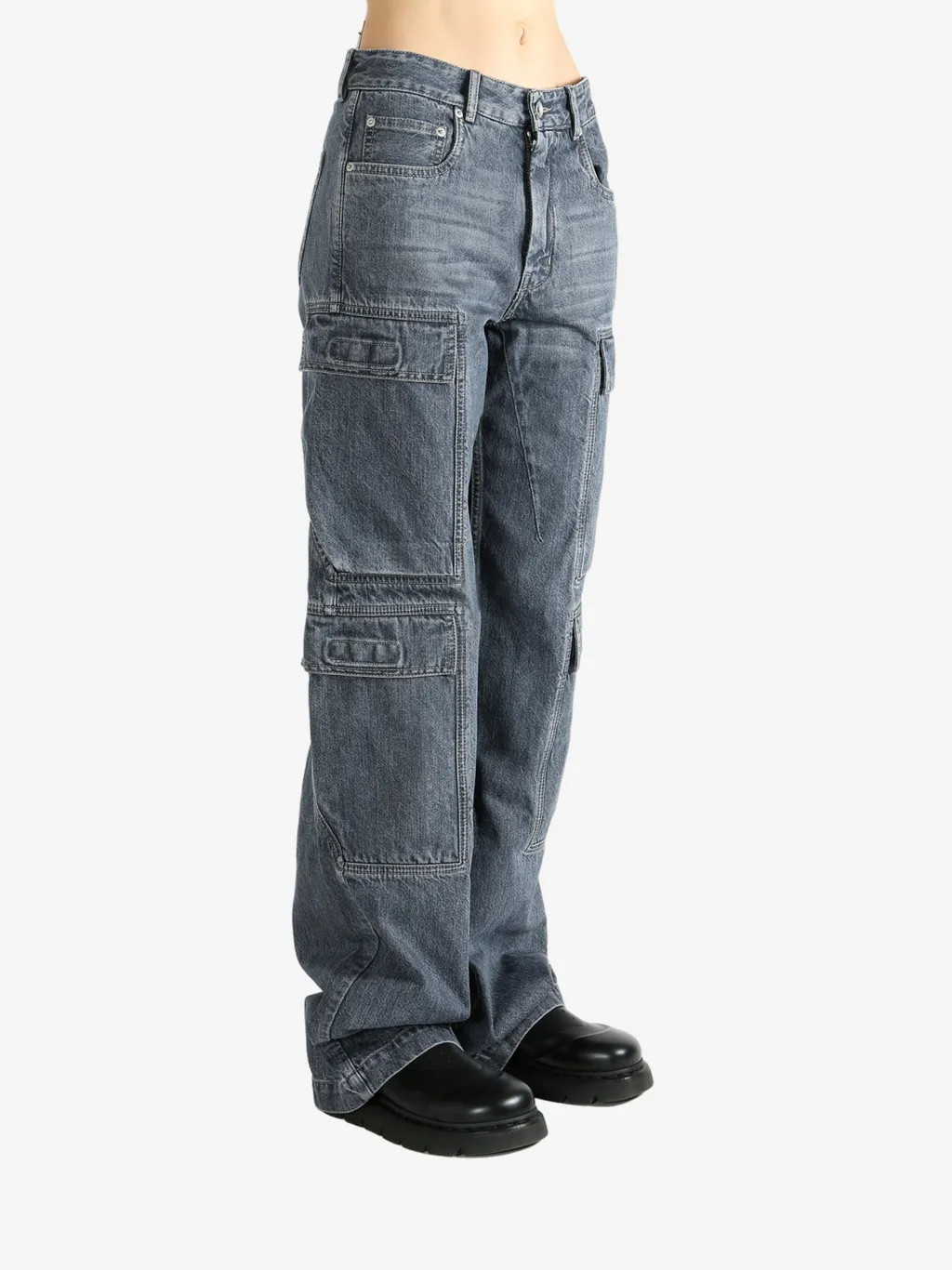 Denim Cargo Pants