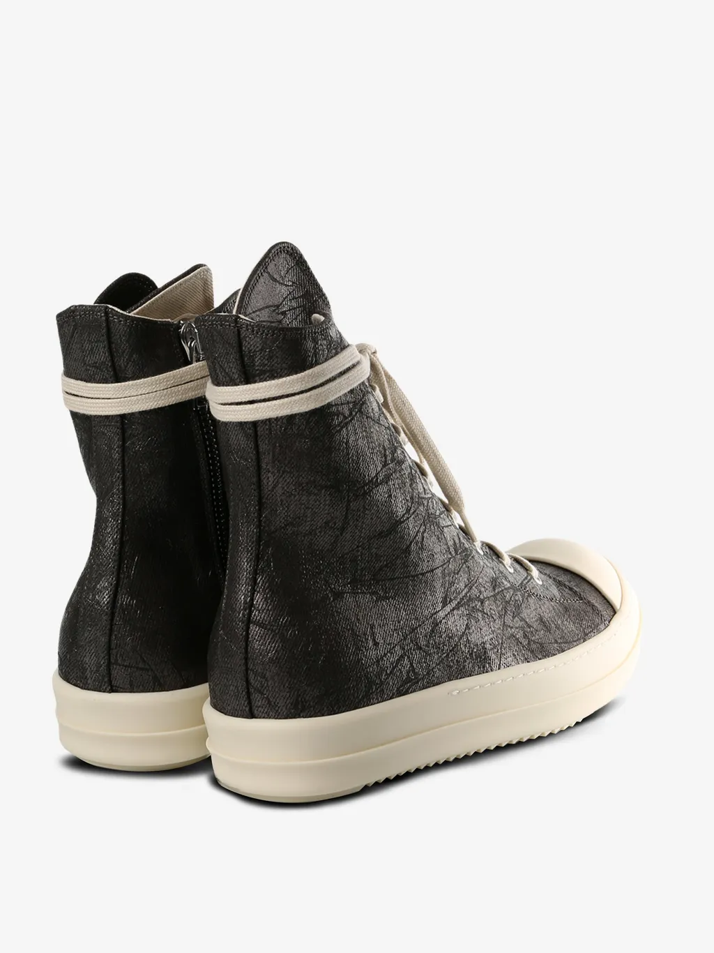 Metallic-Effect Lace-Up Sneakers