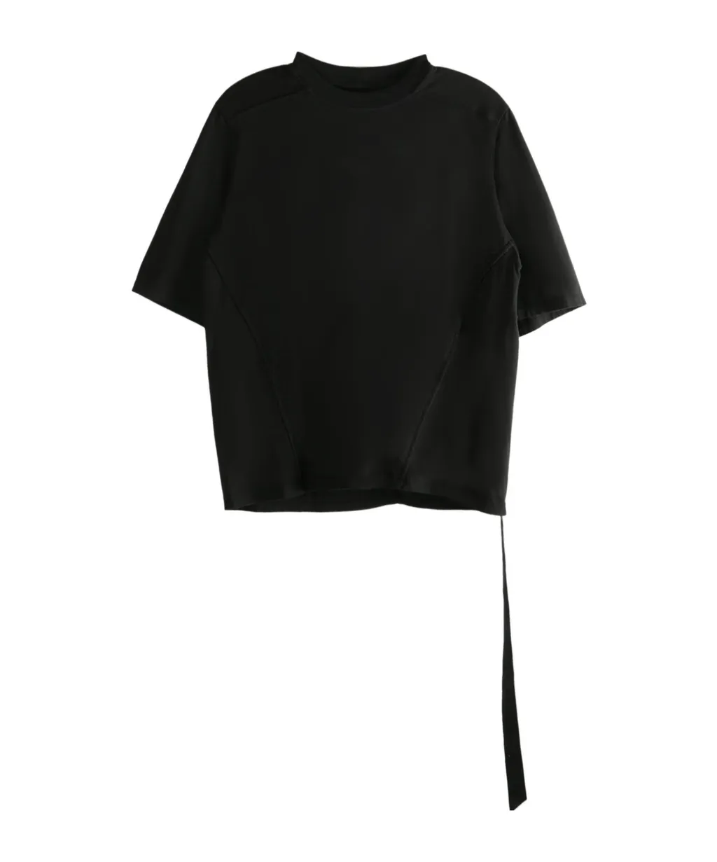Short-Sleeve Draped-Hem Top