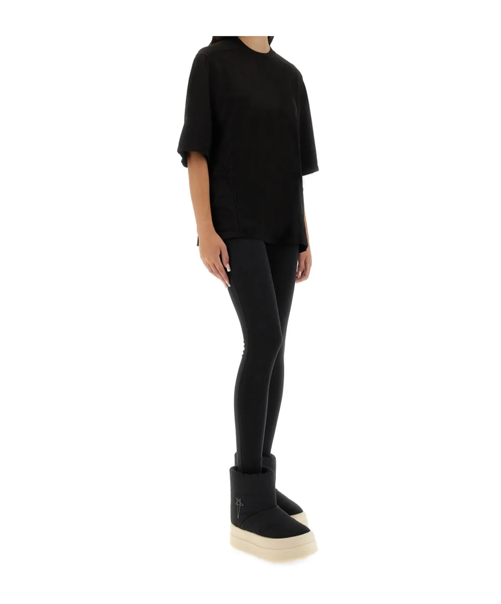 Short-Sleeve Draped-Hem Top
