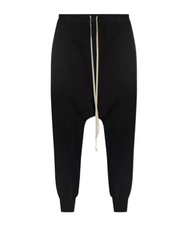 Cotton Drop-Crotch Trousers