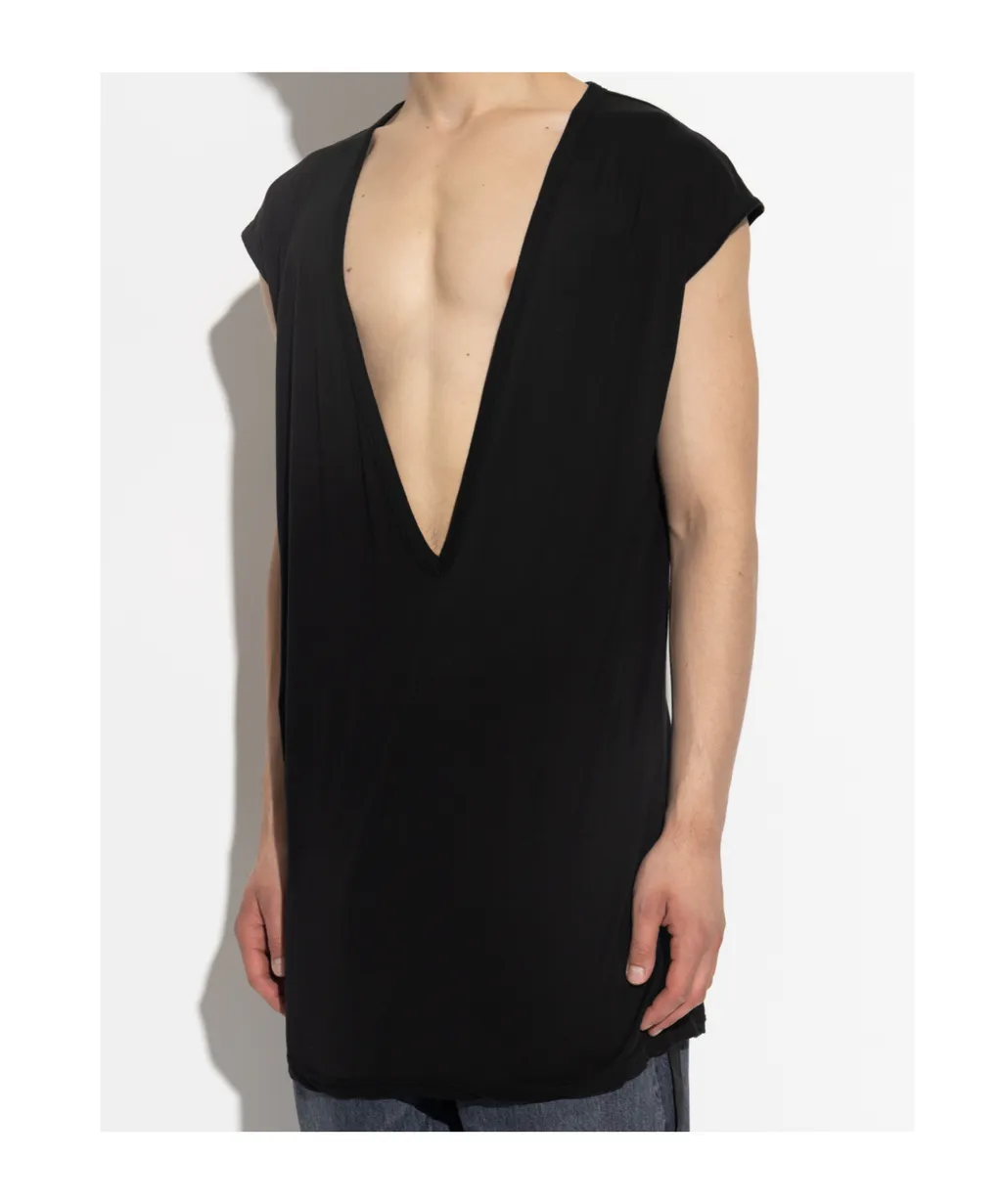 Deep V-Neck Sleeveless Top