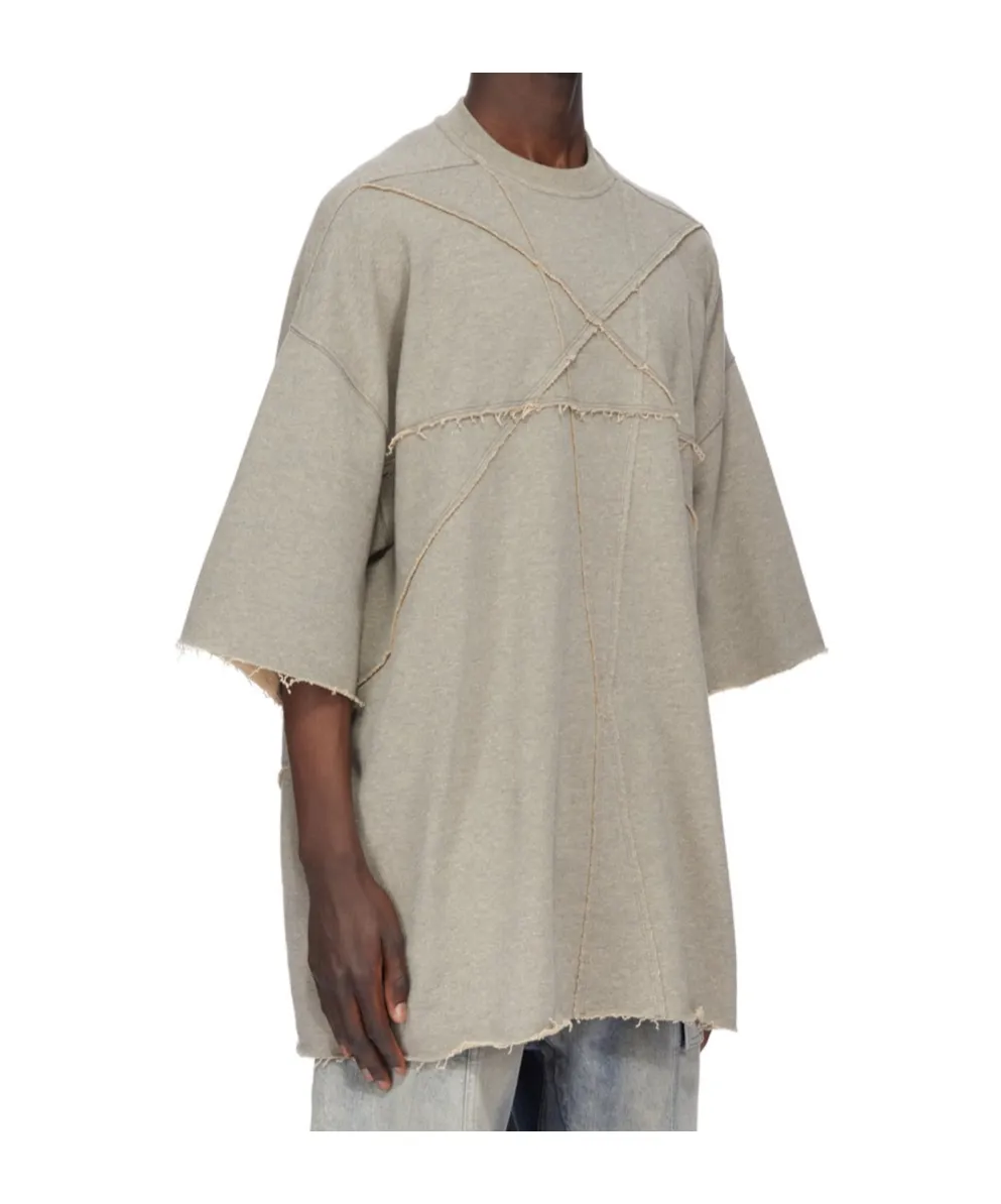 Frayed-Detail Panelled T-Shirt