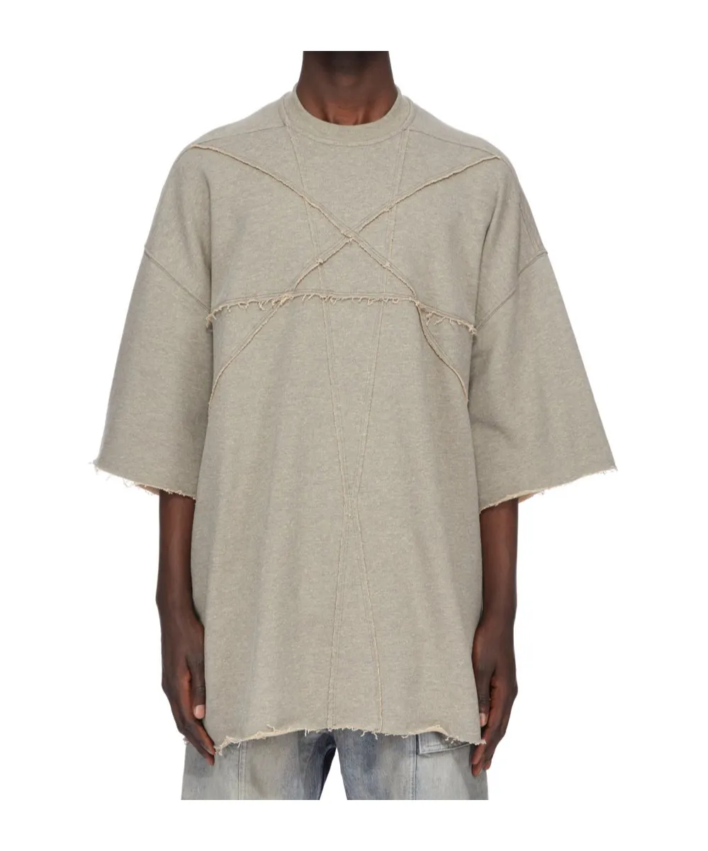Frayed-Detail Panelled T-Shirt