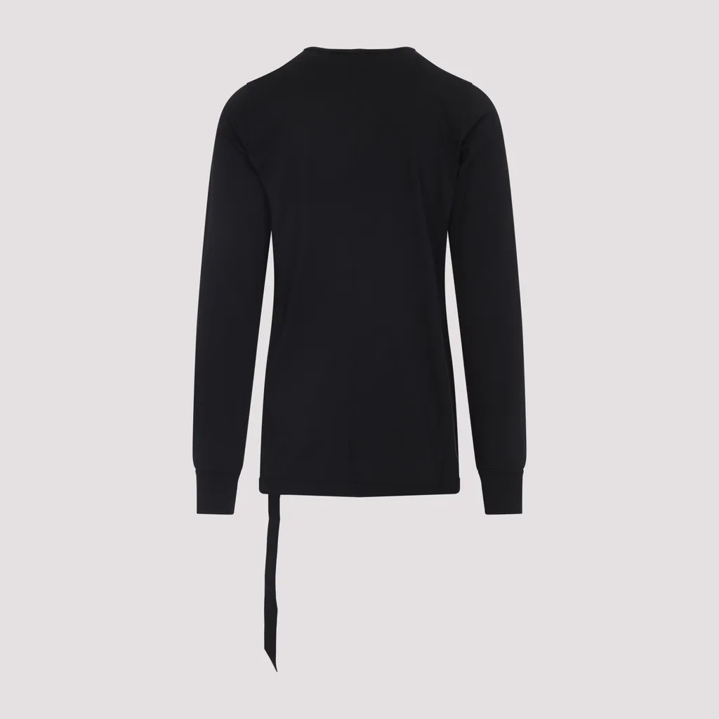 Drape-Detail Long Sleeve T-Shirt