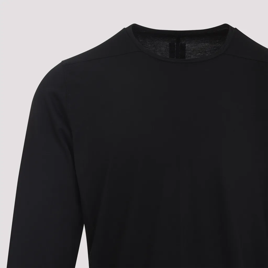 Drape-Detail Long Sleeve T-Shirt