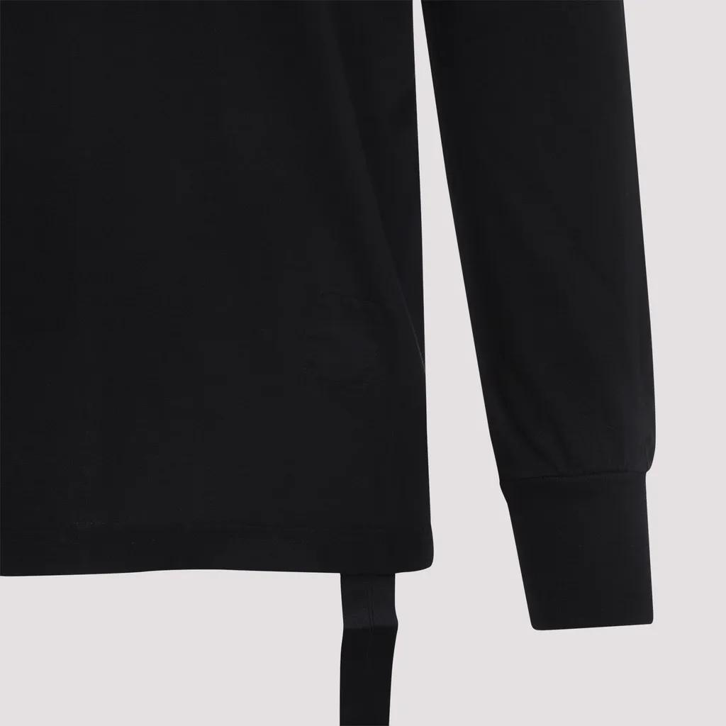 Drape-Detail Long Sleeve T-Shirt