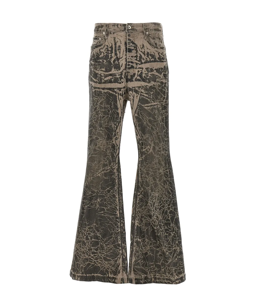 Buttoned Bootcut Jeans