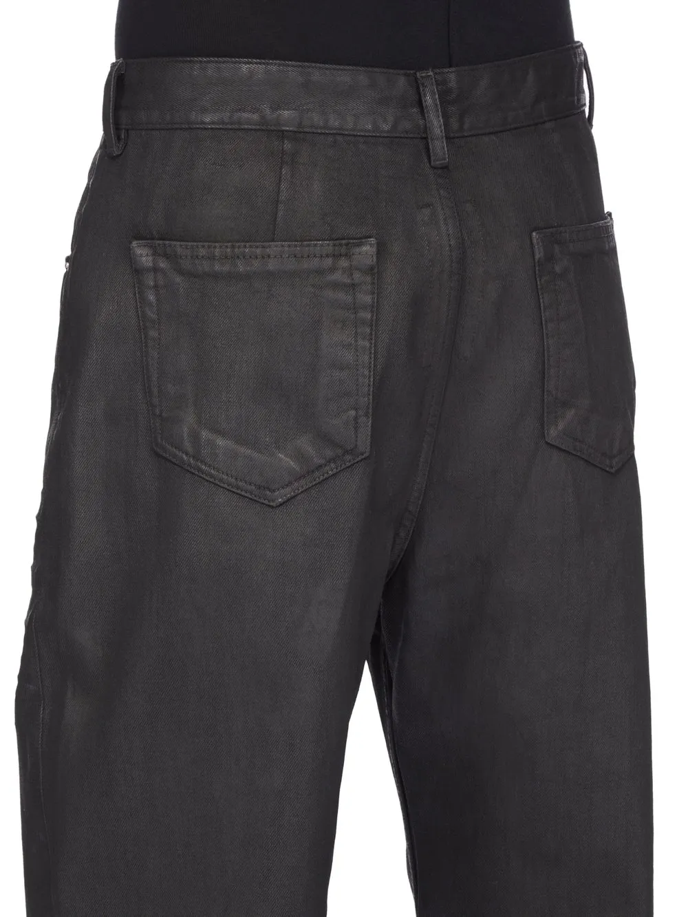 Buttoned Wide Leg Jeans