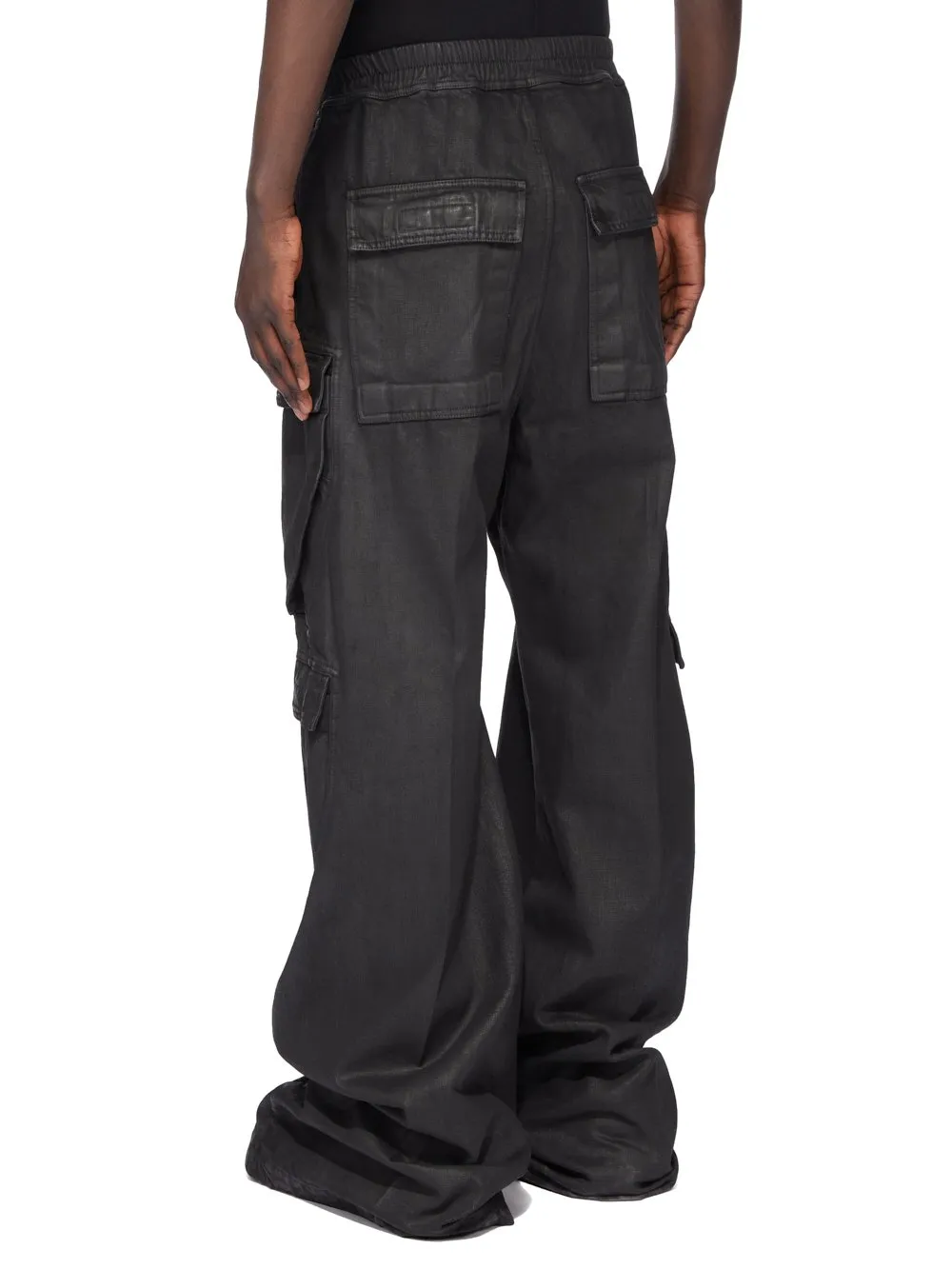 Drawstring Wide-Leg Cargo Trousers