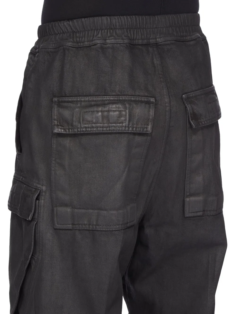 Drawstring Wide-Leg Cargo Trousers