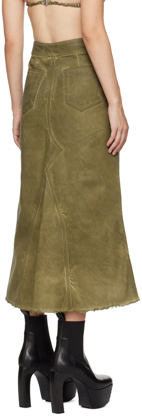 Godet Denim Skirt