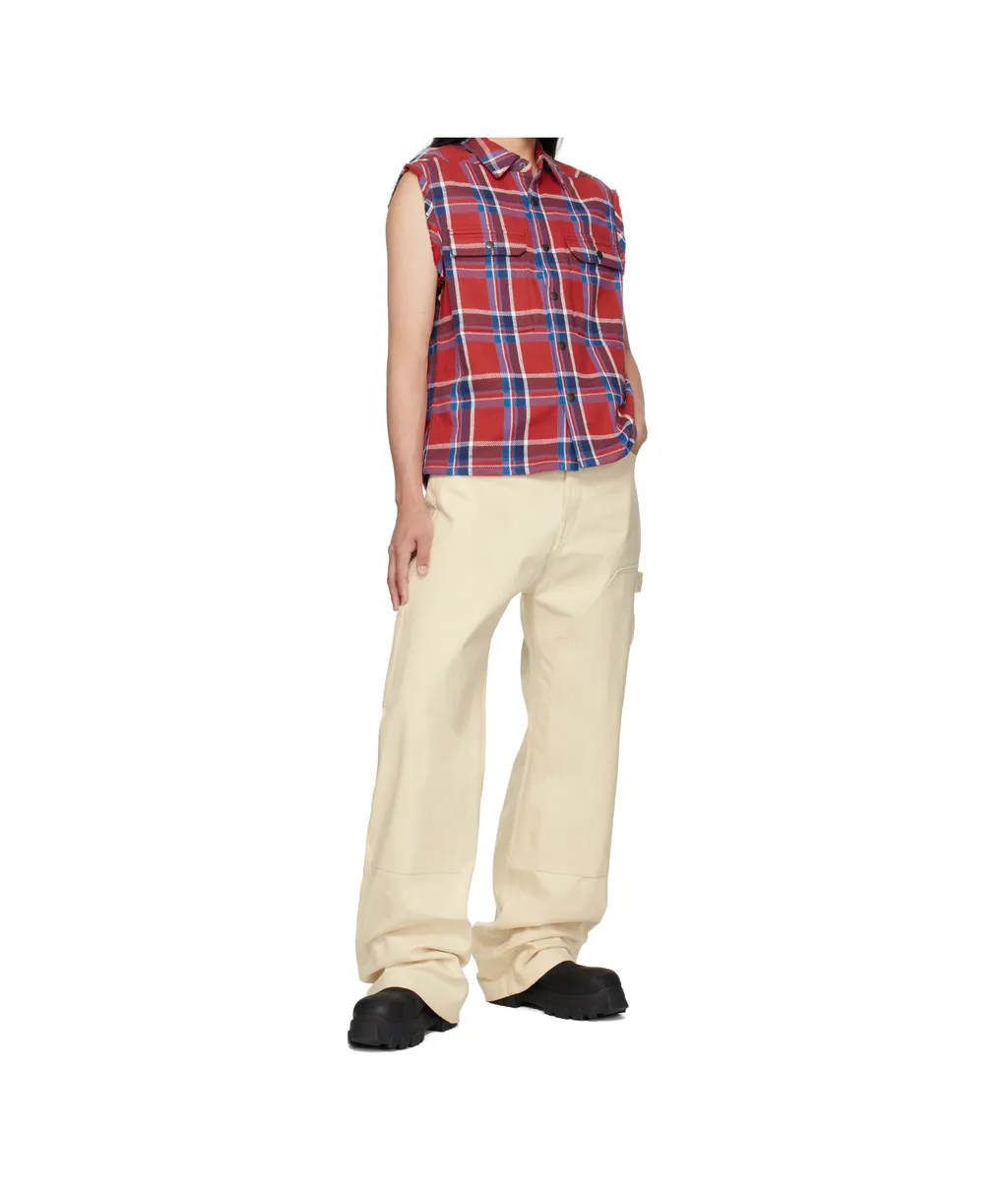 Lapel Sleeveless Shirt