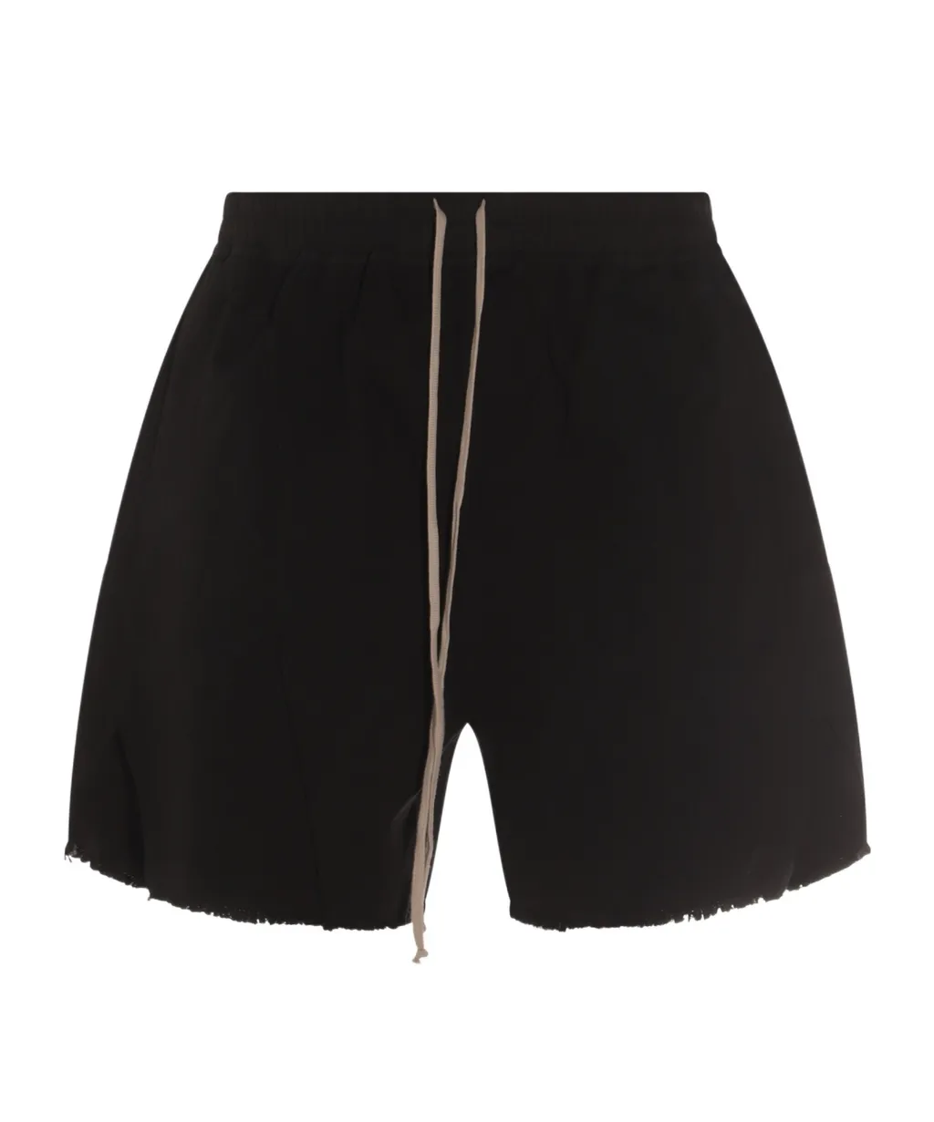 Frayed-Hem Drawstring Shorts