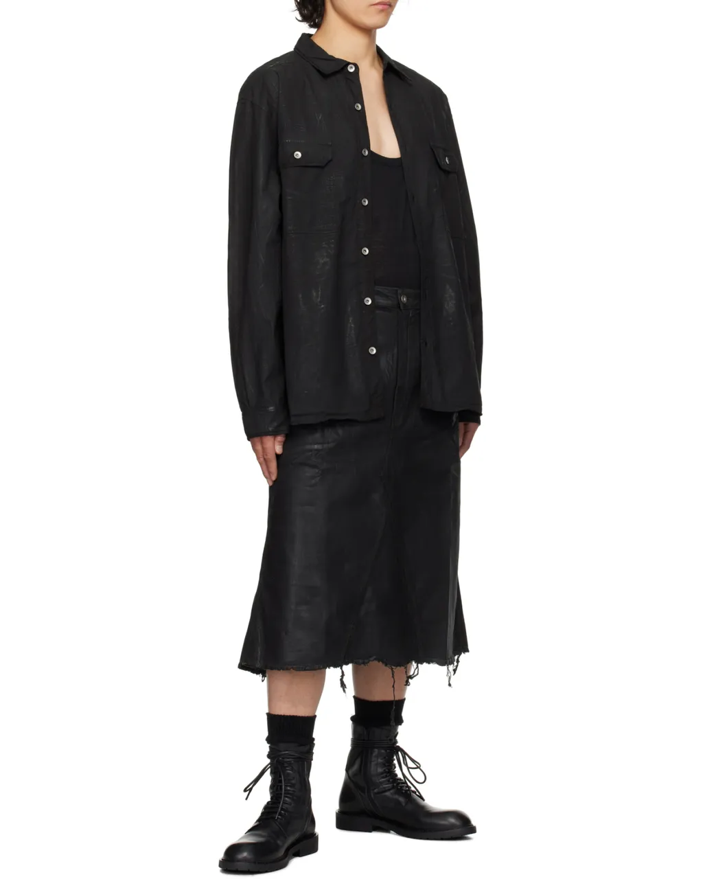 Hollywood Godet Denim Skirt