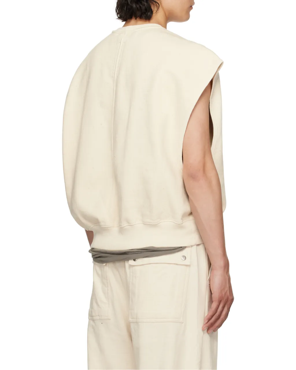 Crew Neck Cap Sleeve Sweatshirt