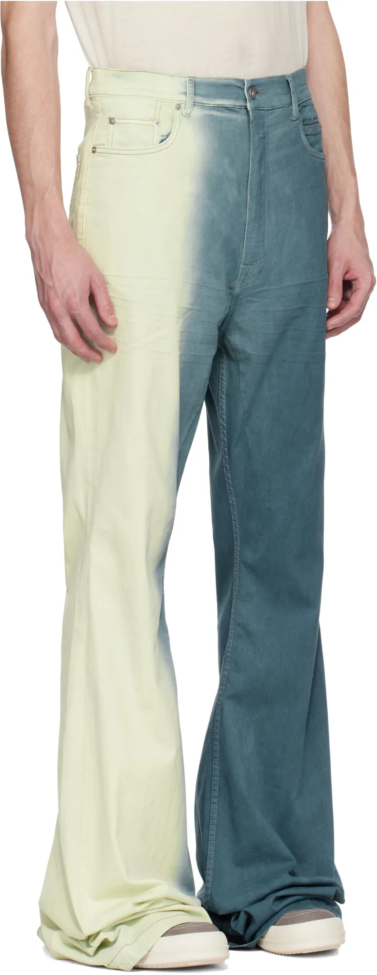Ombre Mid-Rise Flared Jeans