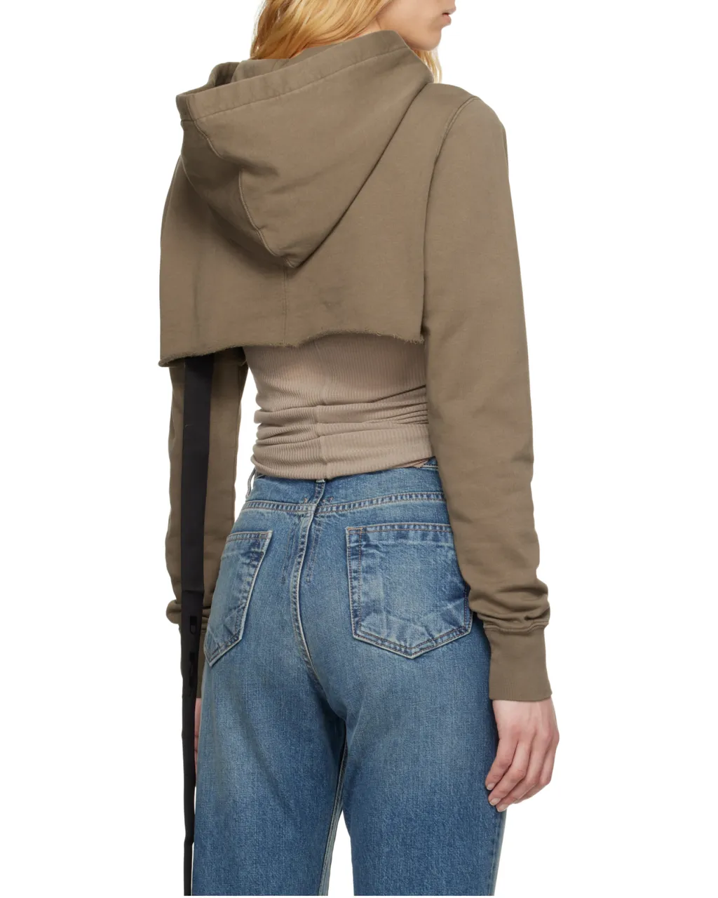 Drawstring Cropped Hoodie