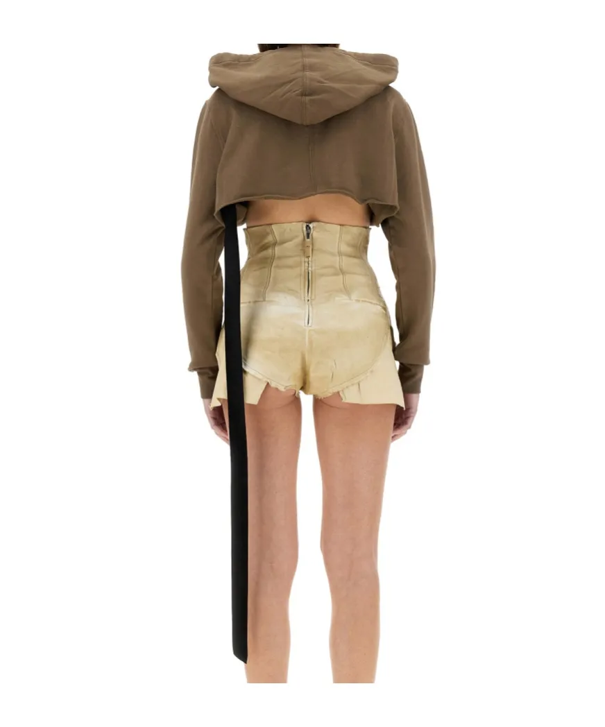 Drawstring Cropped Hoodie