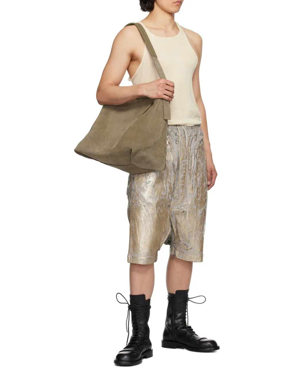 Drawstring Dropped Crotch Shorts