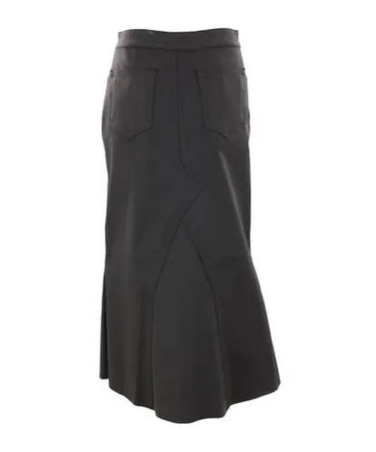 Flared Midi Denim Skirt