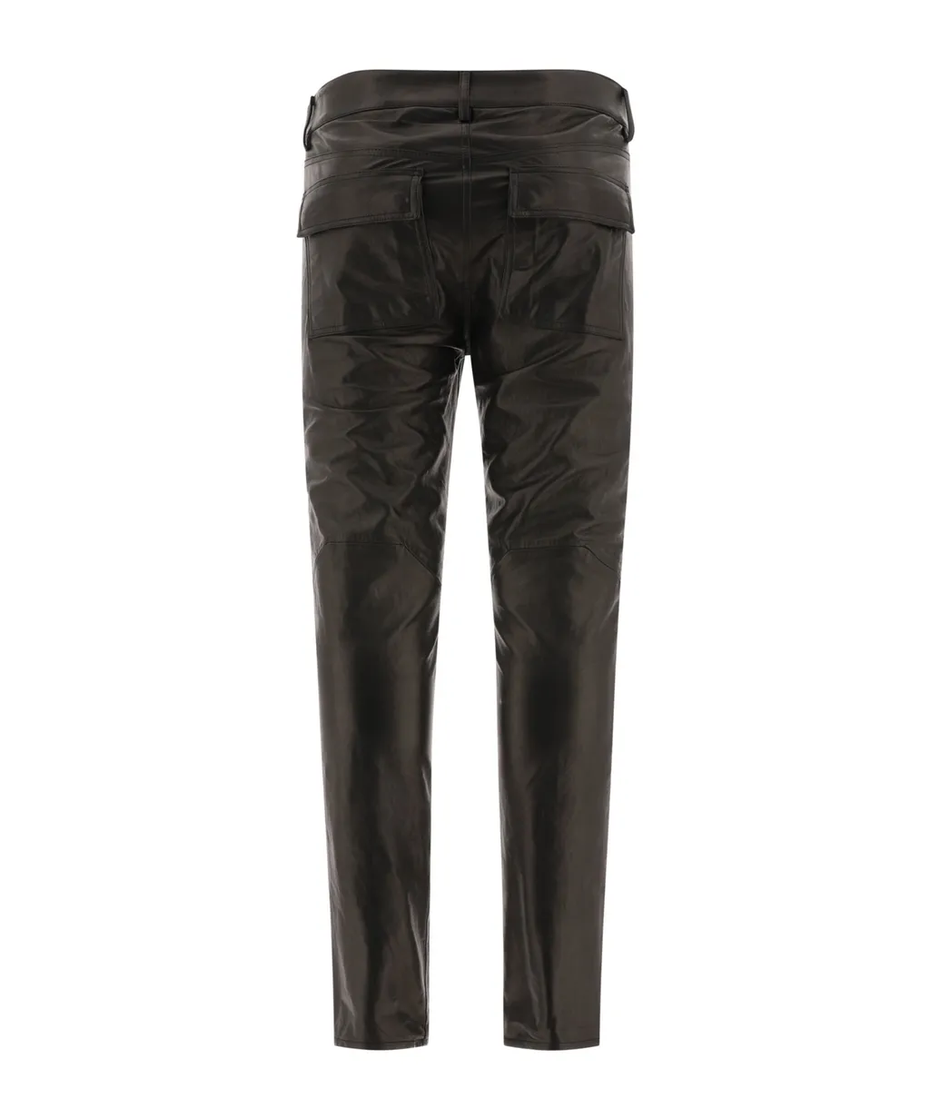 Tyrone Straight-Leg Leather Trousers