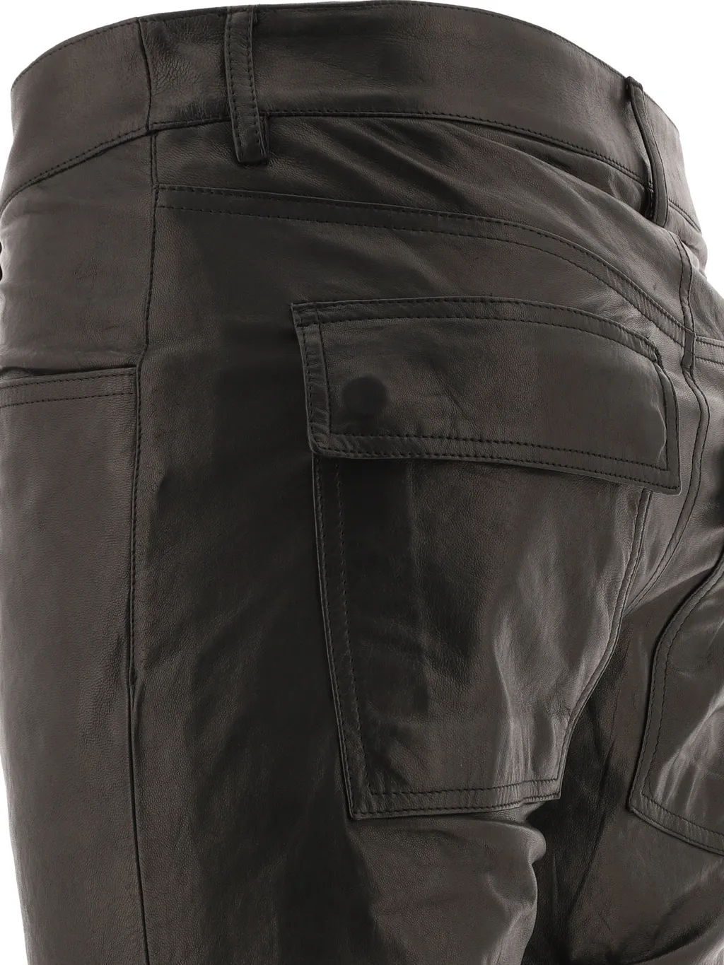 Tyrone Straight-Leg Leather Trousers