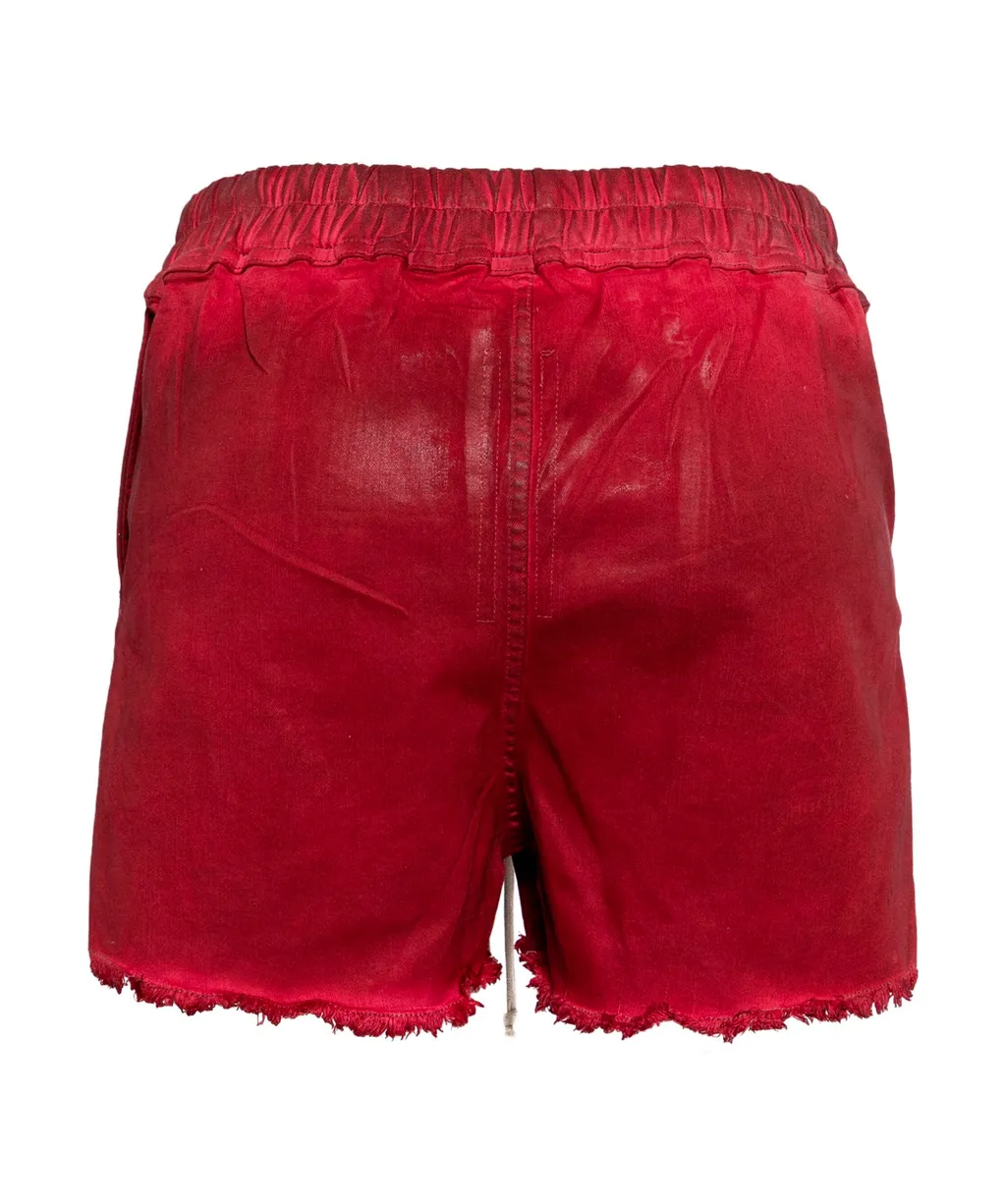 Side-Slit Denim Shorts