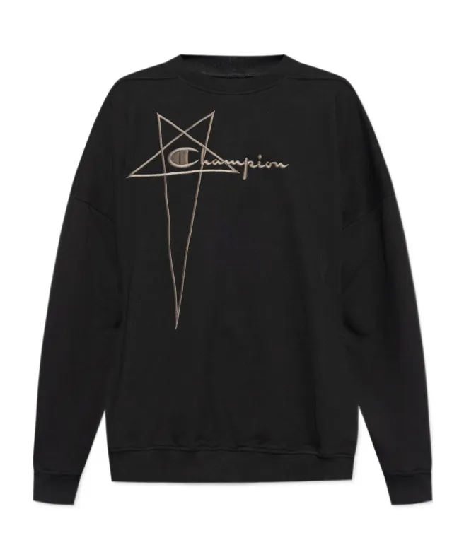 X Champion Logo Embroidered Crewneck Sweatshirt