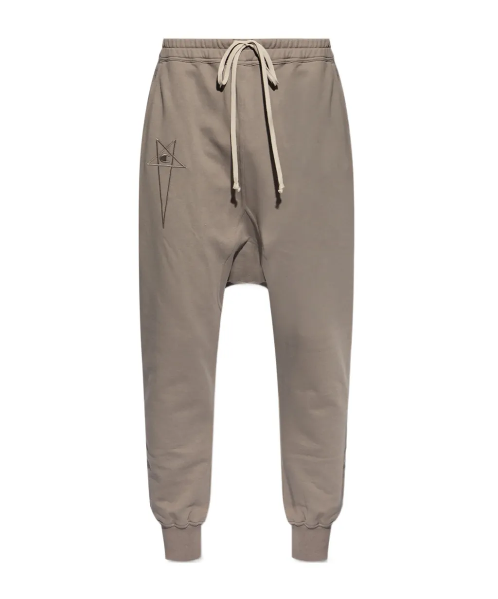 X Champion Logo Embroidered Drawstring Tapered Pants