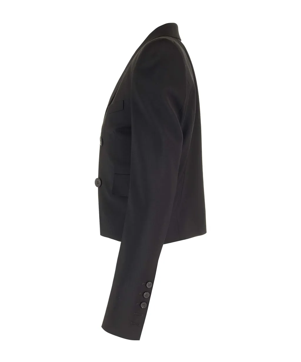 Double-Breasted Cropped Jacket