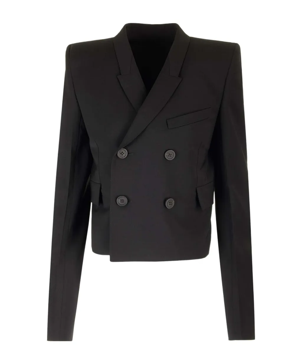 Double-Breasted Cropped Jacket
