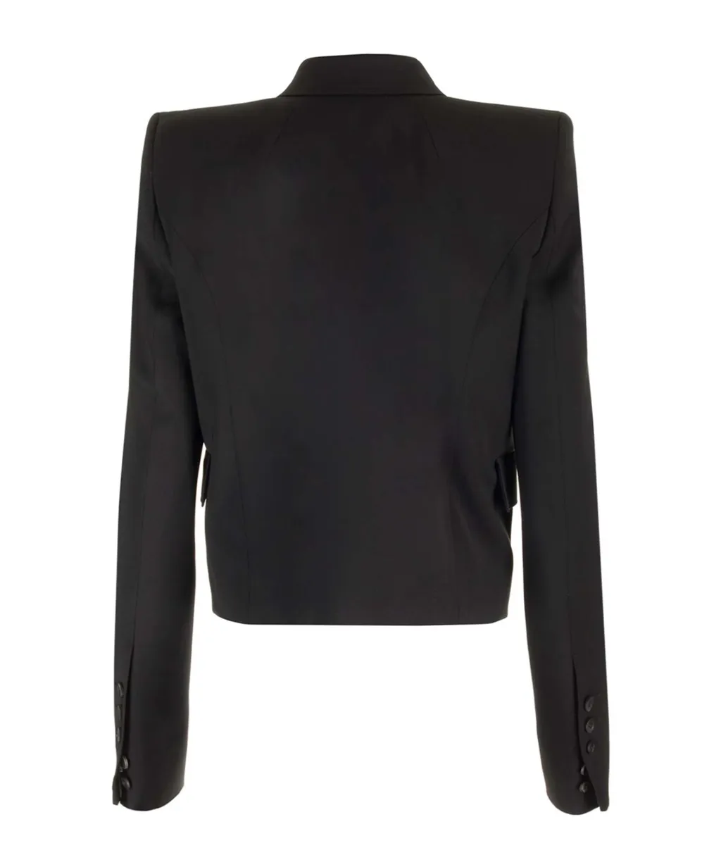 Double-Breasted Cropped Jacket