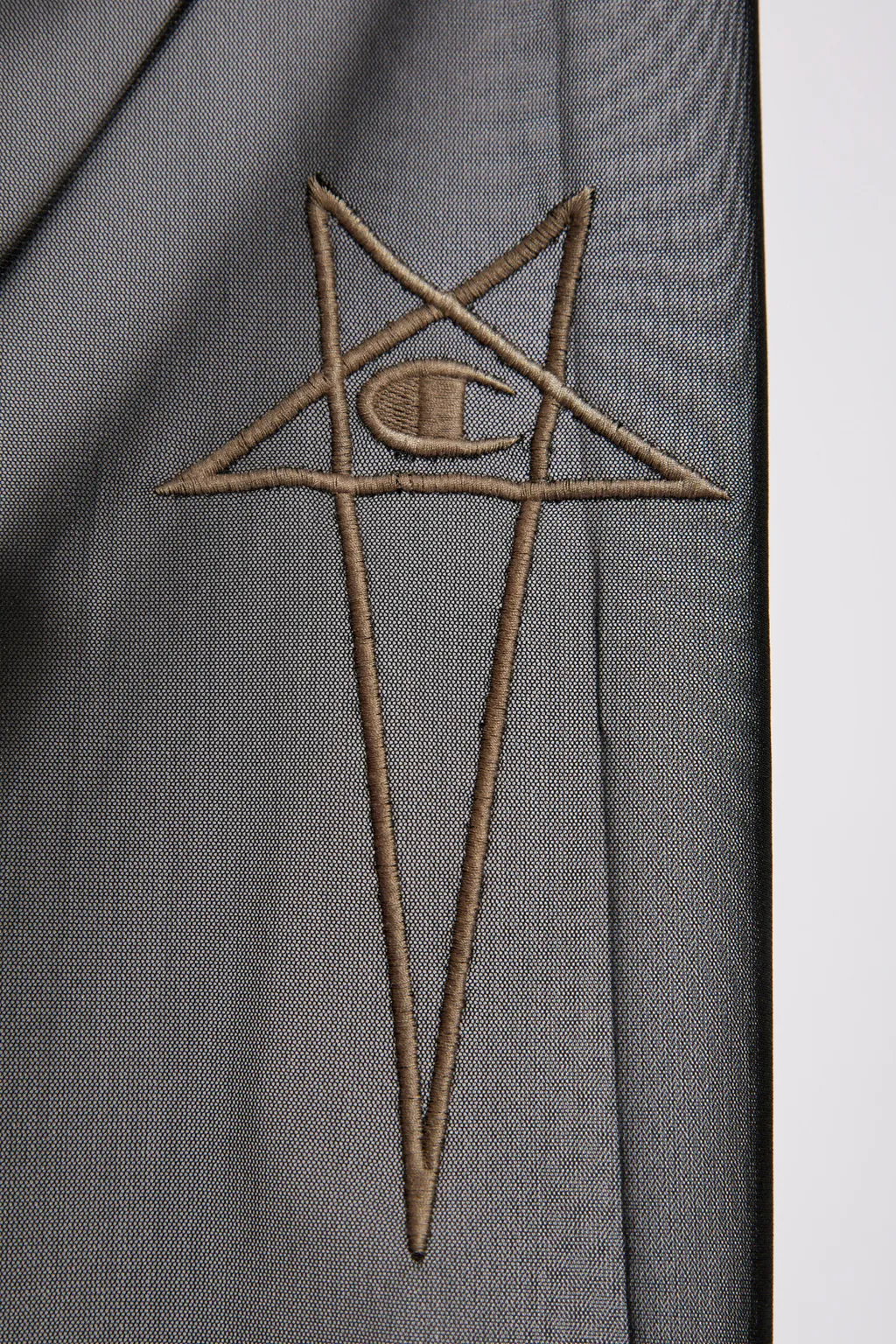 Logo-Embroidered Mesh Top