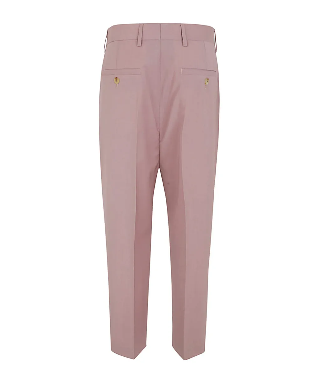 Pressed-Creased Wool Trousers