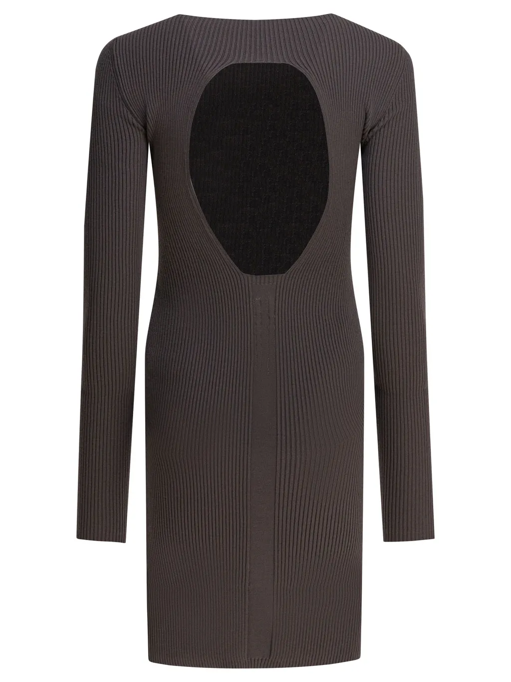 Ribbed Open-Back Midi Dress