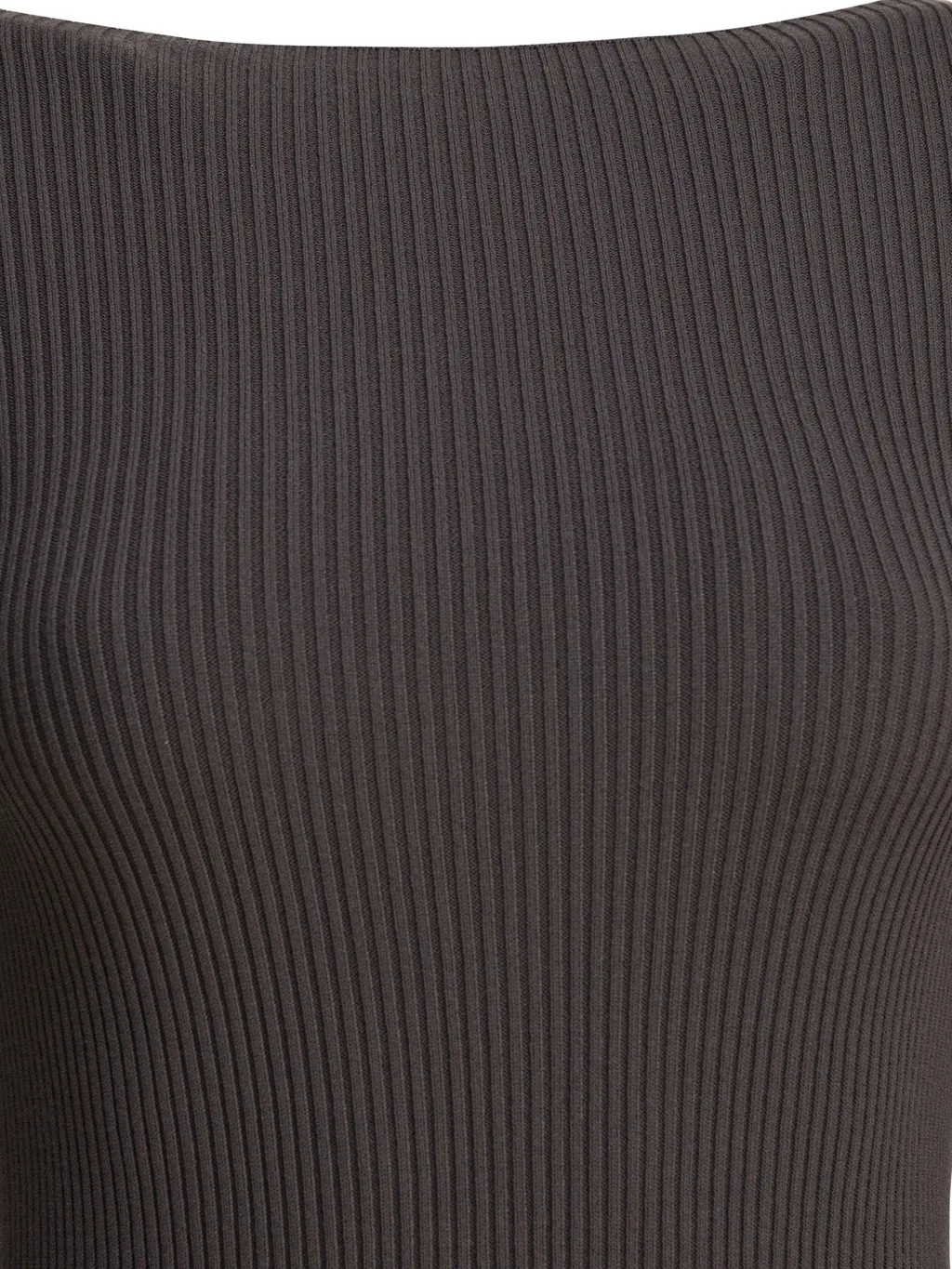 Ribbed Open-Back Midi Dress