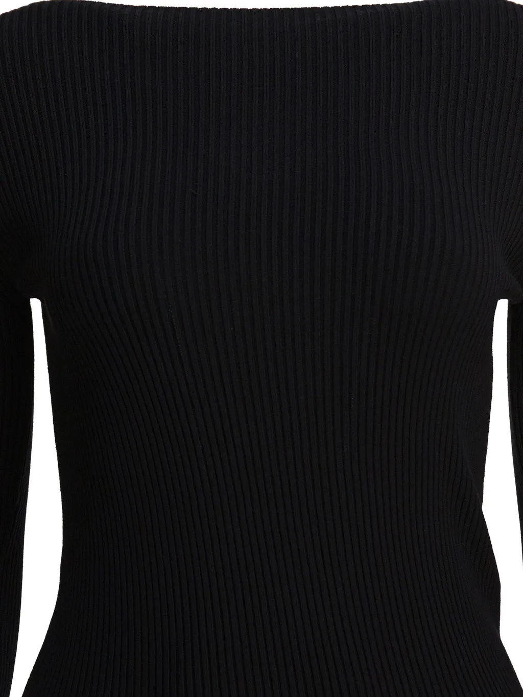 Ribbed Boat-Neck Dress