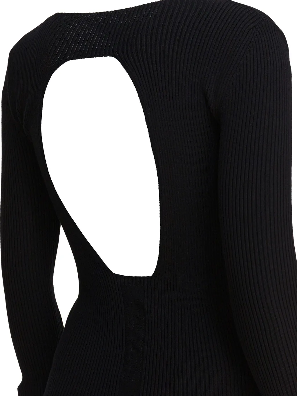 Ribbed Boat-Neck Dress