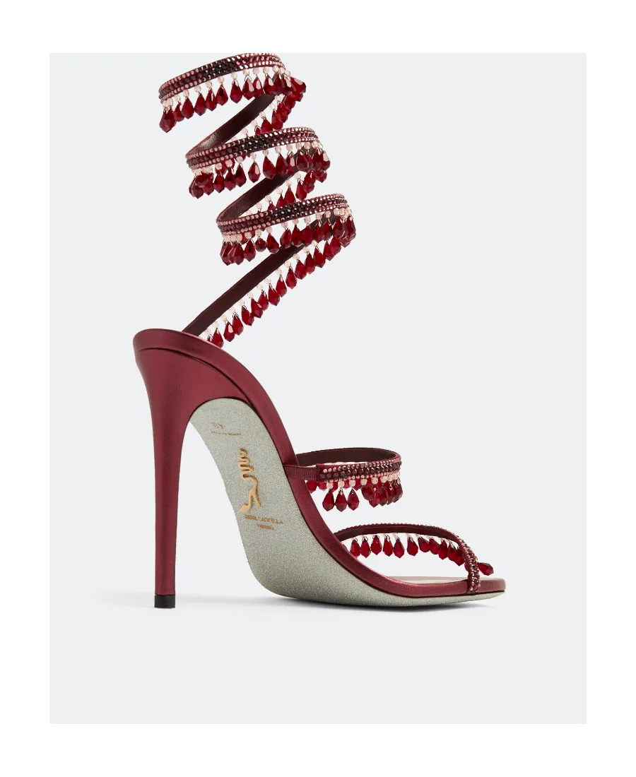 Bead-Embellished 100Mm Sandals