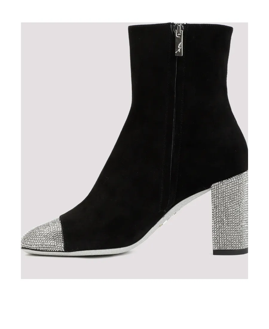 Embellished Pointed Toe Ankle Boots