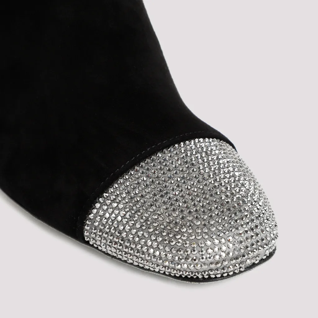 Embellished Pointed Toe Ankle Boots